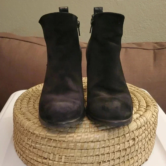 Paul Green leather and suede heeled ankle booties US size 6 - Picture 3 of 9